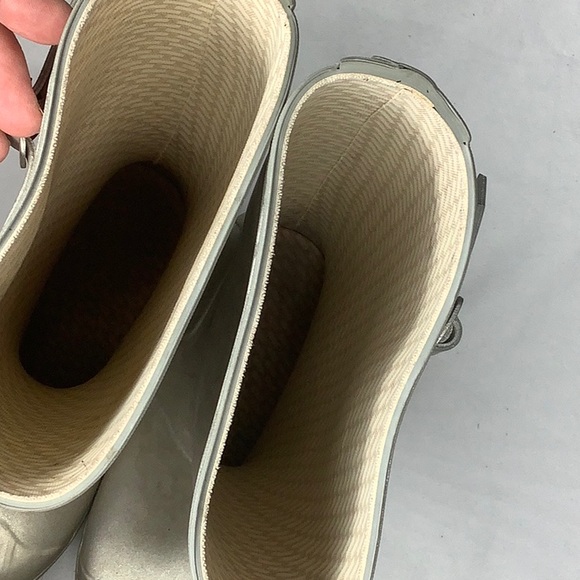 Hunter Kids Original Silver Metallic Rain Boots Size 13 - Picture 7 of 14